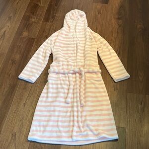 Victoria's Secret Pink Striped Fleece Robe- Excellent condition!